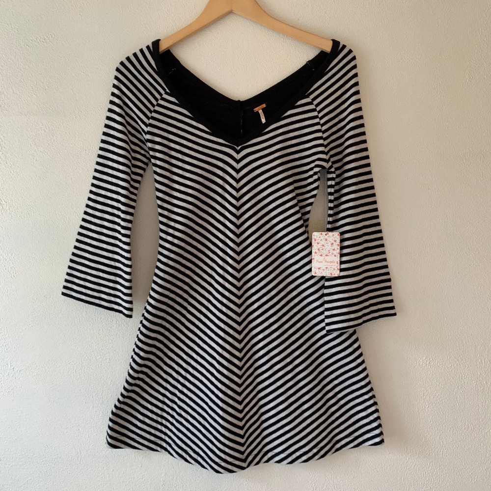 *nwt* FREE PEOPLE striped tunic dress ‣bell sleeve